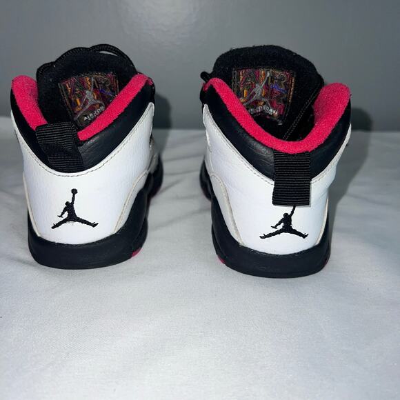 JORDAN 10 Retro Toddler Shoes White Black Red Varsity Chicago Sneakers Size 7C - Picture 9 of 10